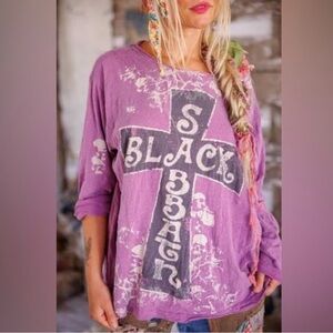Magnolia Pearl Black Sabbath Trust Viggo Tee in the color Dewberry